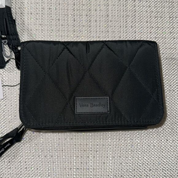 Vera Bradley RFID 3 in 1 Black Ultralight Quilted Water Repellent Crossbody Bag - Picture 11 of 17